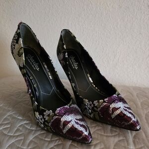 Charles By Charles David Floral Embroidered Heels